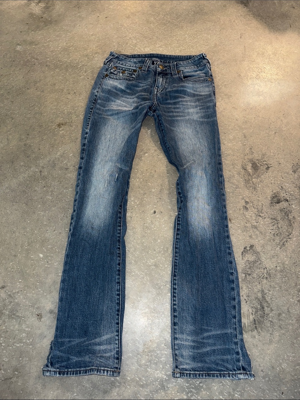 True Religion Men’s Slim Blue Washed Jeans